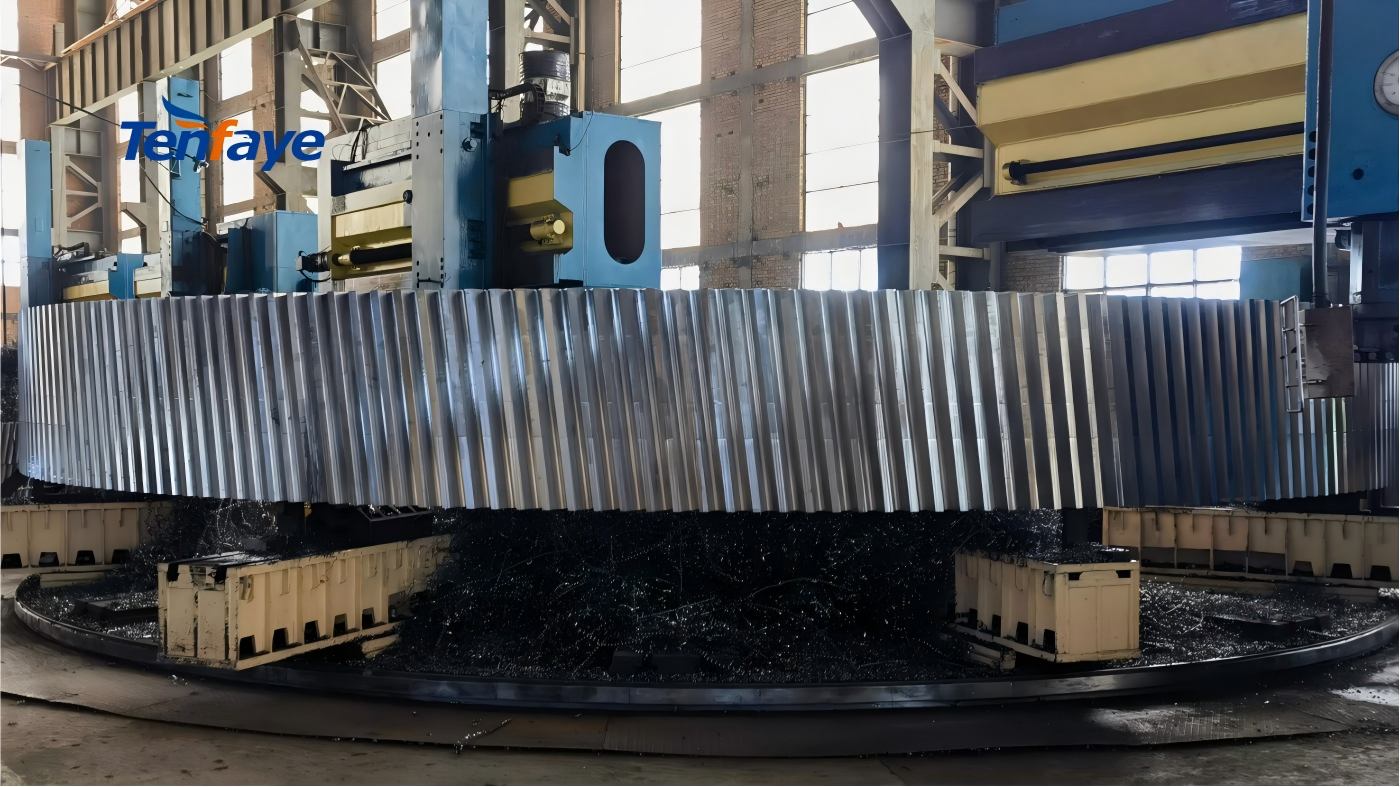 <Heavy Helical Girth Gear Castings: How Tenfaye Optimizes Drive Performance & Wear Life？ - Tenfaye Steel Casting