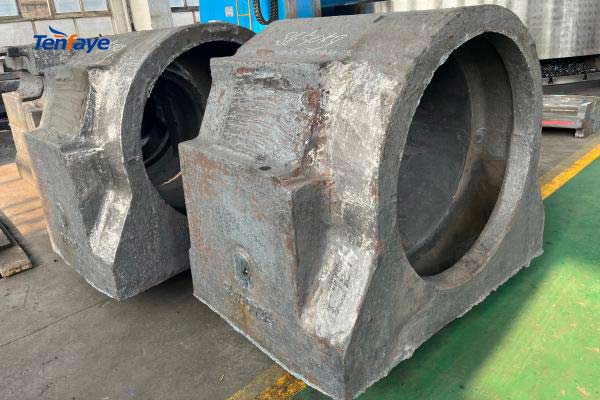 custom cast steel rolling mill chock manufactured by Tenfaye