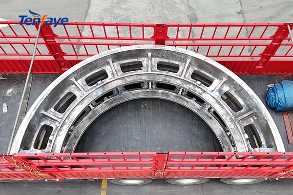 Segmented cast steel girth gear for rotary kiln manufactured by Tenfaye